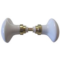 Bouton olive blanc porcelaine - CHAINEY