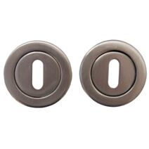 Set de 2 rosaces Cosy zamack nickelé satiné Ø50 mm - CHAINEY