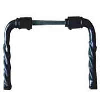 Béquille double torsadee fer noir - CHAINEY