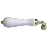 Béquille poire porcelaine blanc 6mm - CHAINEY