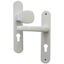 Poignées de porte à cylindre palière Petra entraxe 195mm Blanc - CHAINEY