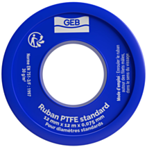 Ruban téflon PTFE 0.075 mm x 12 m - GEB