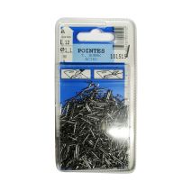 Pointes tête homme en acier L.12mm ø1,1mm 80g