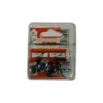Ecrous auto-frein acier zingué L.10mm - Les 5 pièces