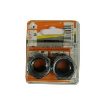 Ecrous auto-frein acier zingué L.18mm - Les 2 pièces