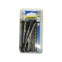 Pointes torsadées tête plate acier L90 ø4mm