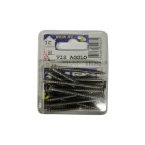 Vis agglo pozidriv tête fraisée inox A2 L.50 ø4mm - Les 20 pièces