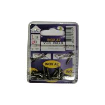 Vis bois tête ronde fendue inox A2 L.16 ø3mm - Les 17 pièces
