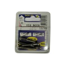 Vis bois tête ronde fendue inox A2 L.30 ø5mm - Les 5 pièces