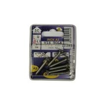 Vis tôle tête fraisée bombée pozidriv inox A2 L.32 ø4,8mm - Les 6 pièces
