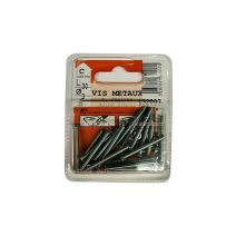 Vis métaux tête fraisée acier zingué 30x3mm - 20 pièces