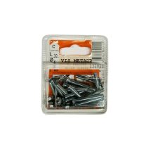 Vis métaux tête fraisée acier zingué 30x4mm - 18 pièces