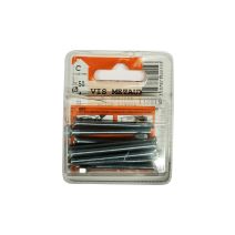 Vis métaux tête fraisée acier zingué 50x4mm - 11 pièces
