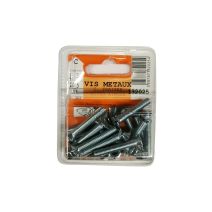 Vis métaux tête fraisée acier zingué 30x5mm - 15 pièces