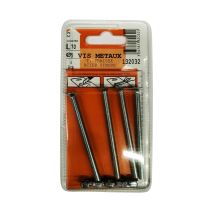 Vis métaux tête fraisée acier zingué L.70 ø5mm - Les 4 pièces