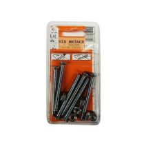 Vis métaux tête fraisée acier zingué L.60 ø6mm - Les 6 pièces