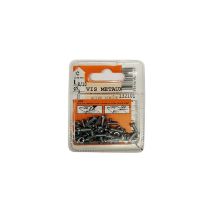Vis métaux tête cylindrique acier zingué L.8/10 ø3mm - Les 25 pièces