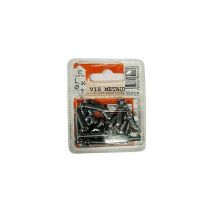 Vis métaux tête cylindrique acier zingué L.20 ø5mm - Les 16 pièces
