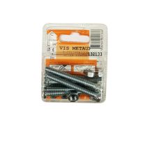Vis métaux tête cylindrique acier zingué L.50 ø6mm - Les 7 pièces