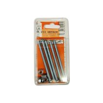 Vis métaux tête cylindrique acier zingué L.80 ø6mm - Les 5 pièces