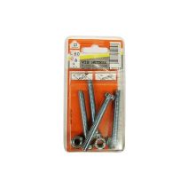 Vis métaux tête cylindrique acier zingué L.60 ø8mm - Les 4 pièces