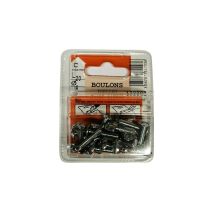 Boulons poêlier acier zingué L.20 ø4mm - Les 18 pièces