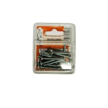 Boulons poêlier acier zingué L.30 ø4mm - Les 16 pièces