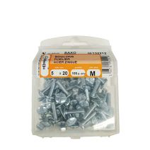 Boulons poêlier acier zingué L.20 ø5mm - Les 100 pièces