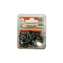 Boulons poêlier acier zingué L.20 ø5mm - Les 14 pièces