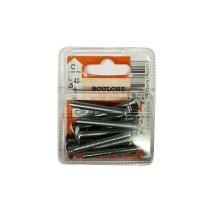 Boulons poêlier acier zingué L.40 ø5mm - Les 10 pièces