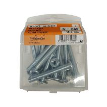 Boulons poêlier acier zingué 8x60mm - Les 15 pièces