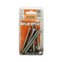 Boulons poêlier acier zingué L.70 ø6mm - Les 6 pièces