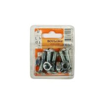 Boulons poêlier acier zingué L.30 ø8mm - Les 5 pièces