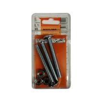 Boulons poêlier acier zingué 8x70mm - Les 3 pièces