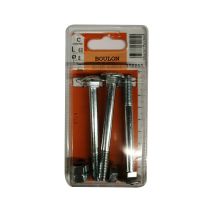 Boulons TRCC acier zingué 8x60mm - Les 3 pièces
