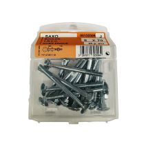 Boulon TRCC acier zingué L.70 ø6mm - Les 20 pièces