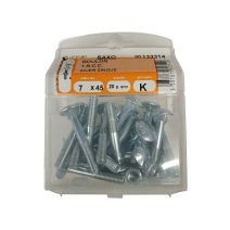Boulons TRCC acier zingué 7x45mm - Les 20 pièces