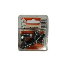 Boulons TRCC acier zingué 6x20mm - Les 7 pièces