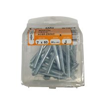 Boulons TRCC acier zingué 7x60mm - Les 20 pièces