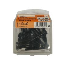 Boulons TRCC acier noirci 6x60mm - Les 20 pièces