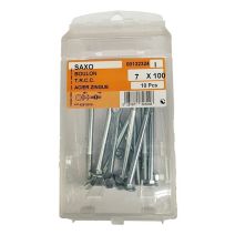 Boulon TRCC rustique acier noirci L.100 ø7mm - Les 10 pièces