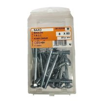 Boulon TRCC acier zingué L.80 ø8mm - Les 20 pièces