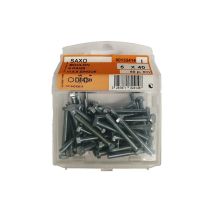 Boulon 6 pans acier zingué L.40 ø5mm - Les 50 pièces