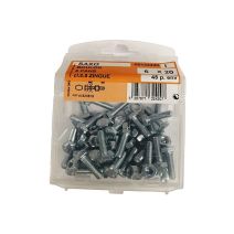 Boulon 6 pans acier zingué L.20 ø6mm - Les 45 pièces