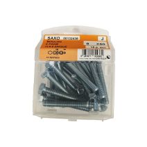 Boulon 6 pans acier zingué L.60 ø8mm - Les 15 pièces
