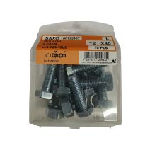 Boulons 6 pans classe 8.8 zingué L.40 ø12 - Les 10 pièces