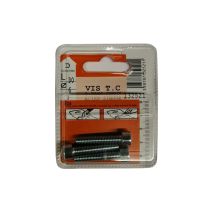 Vis tête cylindrique 6 pans creux acier zingué L.30 ø6mm - Les 3 pièces