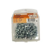 Ecrous 6 pans acier zingué 6mm - Les 150 pièces