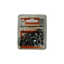 Ecrous 6 pans acier zingué ø6mm - Les 25 pièces
