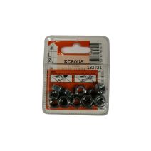 Ecrous 6 pans acier zingué ø7mm - Les 14 pièces